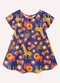 Kyly - Vestido Infantil Menina em Algodão Rosa - variação: Azul