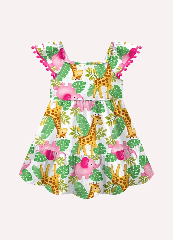 Kyly - Vestido Infantil Menina em Algodão Branco 2