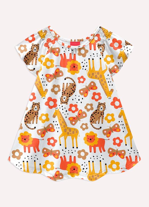 Kyly - Vestido Infantil Menina em Algodão Branco 2