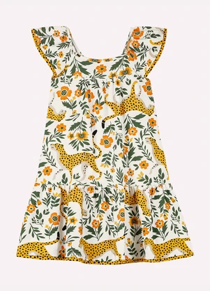 Nanai - Vestido Infantil Menina em Algodão Branco - NANAI