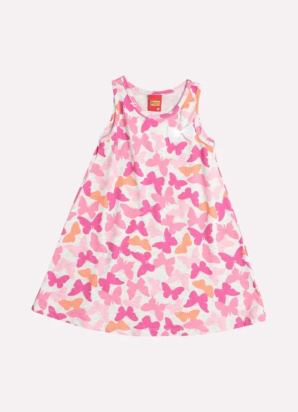 Kyly - Vestido Infantil Menina em Algodão Cinza 2