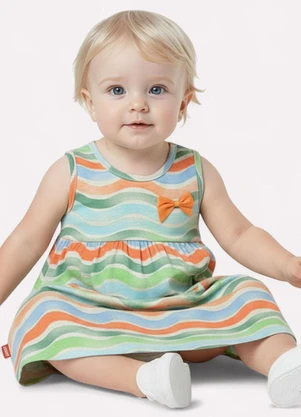 Kyly - Vestido Infantil Menina em Algodão Cinza - KYLY