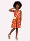 Kyly - Vestido Infantil Menina em Algodão Preto - variação: Laranja