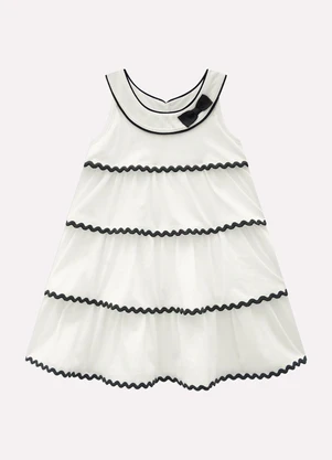 Vestido Infantil Menina em Algodão Milon (Bege) - MILON