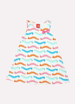 Kyly - Vestido Infantil Menina em Algodão Off White - KYLY