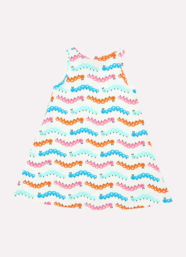 Kyly - Vestido Infantil Menina em Algodão Off White 3