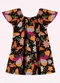 Nanai - Vestido Infantil Menina em Algodão Bege - variação: Preto