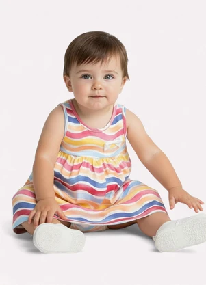 Kyly - Vestido Infantil Menina em Algodão Rosa - KYLY