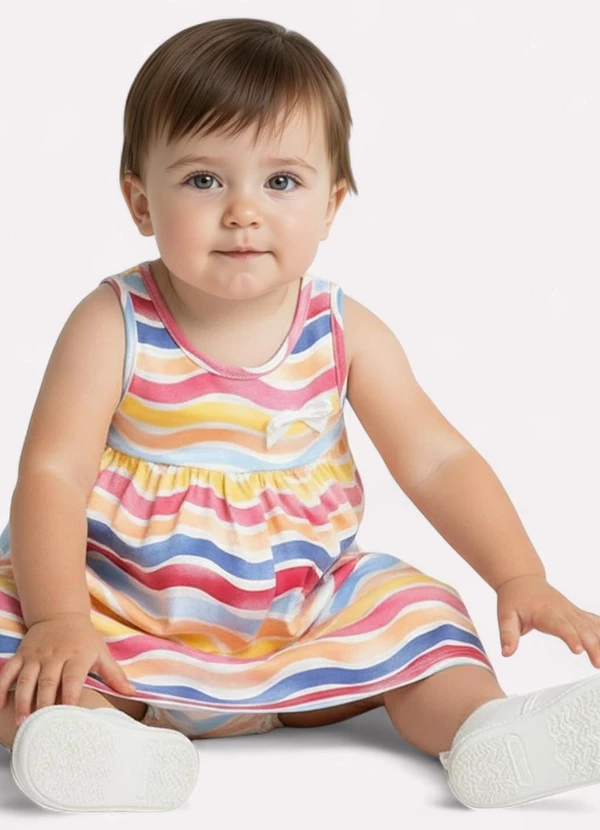 Kyly - Vestido Infantil Menina em Algodão Rosa