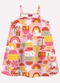 Kyly - Vestido Infantil Menina em Algodão Azul - variação: Rosa