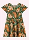 Nanai - Vestido Infantil Menina em Algodão Azul - variação: Verde