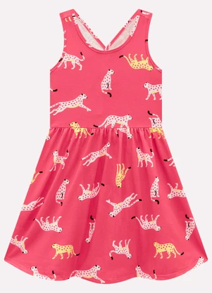 Kyly - Vestido Infantil Menina em Algodão Vermelho - KYLY