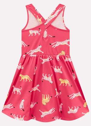 Kyly - Vestido Infantil Menina em Algodão Vermelho - KYLY