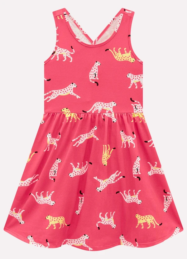 Kyly - Vestido Infantil Menina em Algodão Vermelho
