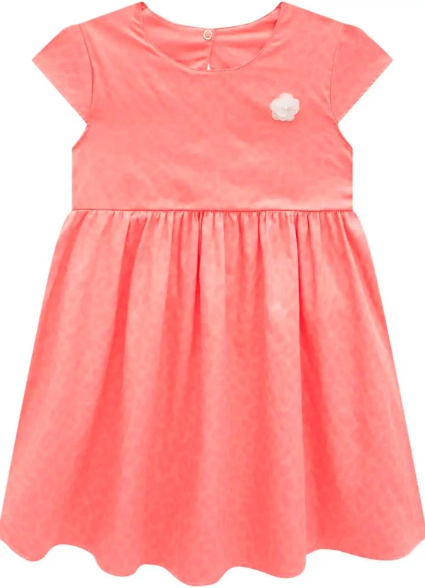 Milon - Vestido Infantil Menina em Cetim Rosa