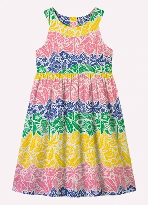 Nanai - Vestido Infantil Menina em Cotton Amarelo - NANAI