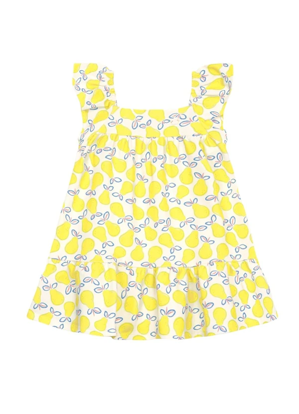 Brandili - Vestido Infantil Menina em Cotton Bege