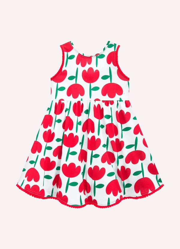 Kyly - Vestido Infantil Menina em Cotton Branco 2