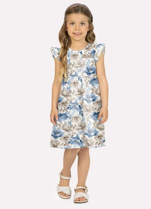 Milon - Vestido Infantil Menina em Cotton Branco - MILON