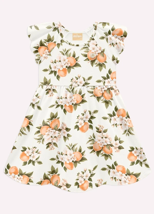 Milon - Vestido Infantil Menina em Cotton Branco