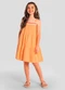 Brandili - Vestido Infantil Menina em Cotton Rosa - variação: Laranja