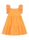 Brandili - Vestido Infantil Menina em Cotton Laranja - variação: Laranja