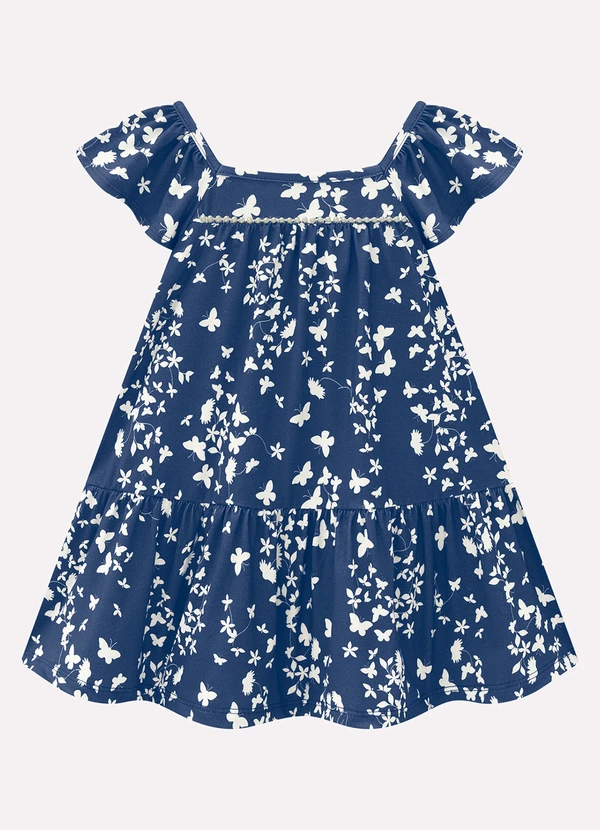 Milon - Vestido Infantil Menina em Cotton Milon Azul 2