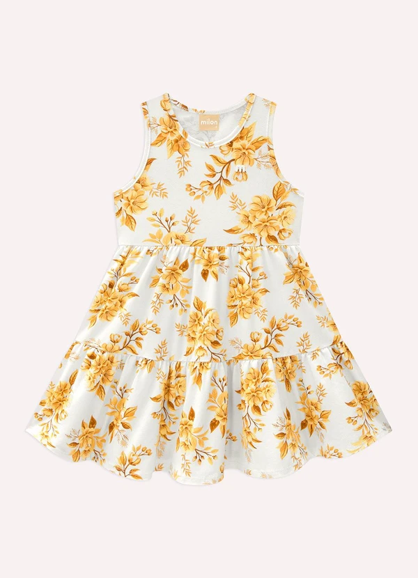 Milon - Vestido Infantil Menina em Cotton Bege 2