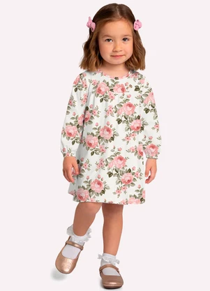 Milon - Vestido Infantil Menina em Cotton Off White - MILON
