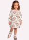 Milon - Vestido Infantil Menina em Cotton Vermelho - variação: Off White