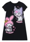 Brandili - Vestido Infantil Menina em Cotton Rosa - variação: Preto