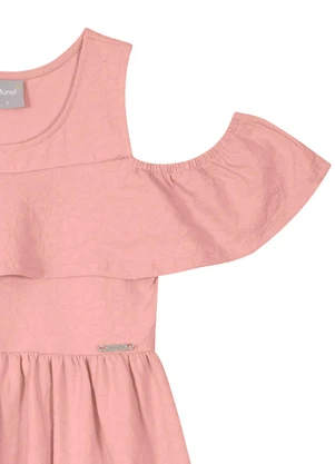 Mundi - Vestido Infantil Menina em Cotton  Rosa - MUNDI