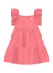 Brandili - Vestido Infantil Menina em Cotton Laranja - variação: Rosa