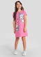 Brandili - Vestido Infantil Menina em Cotton Rosa - variação: Rosa