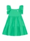 Brandili - Vestido Infantil Menina em Cotton Laranja - variação: Verde