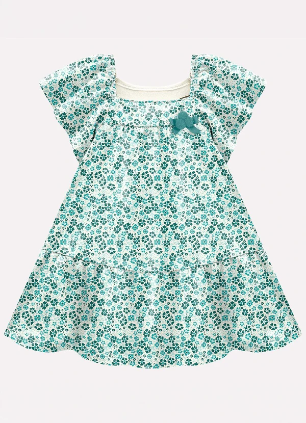 Milon - Vestido Infantil Menina em Cotton Verde