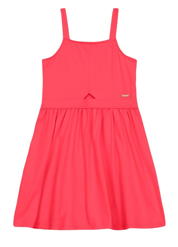 Brandili - Vestido Infantil Menina em Cotton Vermelho