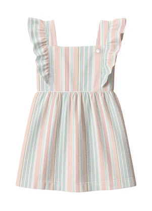Mundi - Vestido Infantil Menina em Fio Tinto Rosa - MUNDI