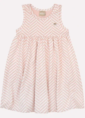 Milon - Vestido Infantil Menina em Jacquard Off White - MILON