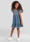 Brandili - Vestido Infantil Menina em Jeans Azul - variação: Azul