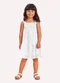 Nanai - Vestido Infantil Menina em Laise Amarelo - variação: Branco