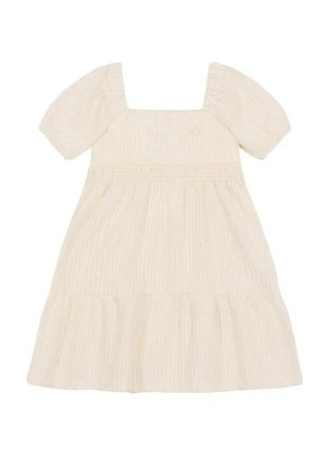 Mundi - Vestido Infantil Menina em Linho Bege - MUNDI