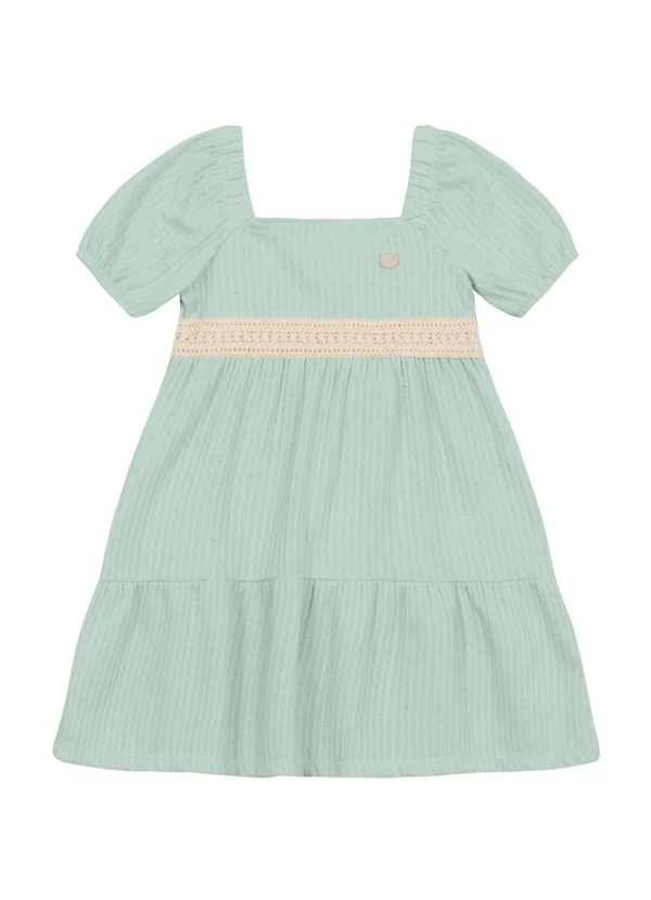 Brandili Mundi - Vestido Infantil Menina em Linho Verde 1