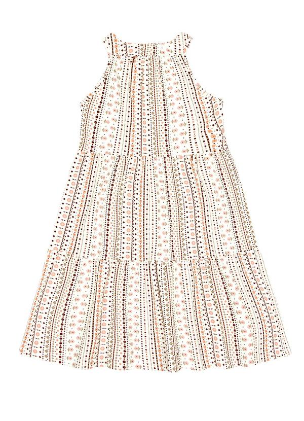 Alakazoo - Vestido Infantil Menina em Malha Boho Marrom 1