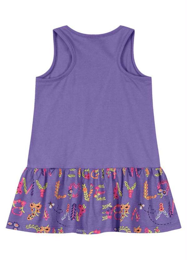 Brandili - Vestido Infantil Menina em Malha Lilás 3