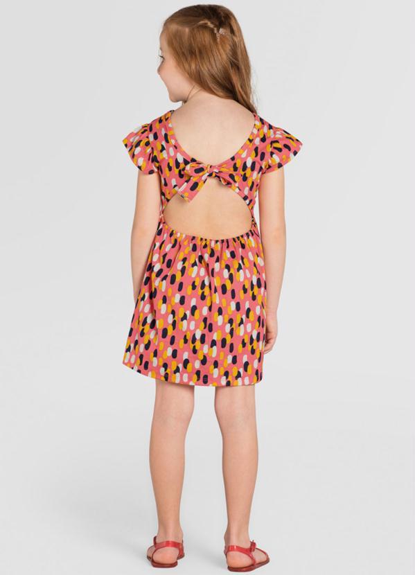 Brandili - Vestido Infantil Menina em Malha Rosa 2