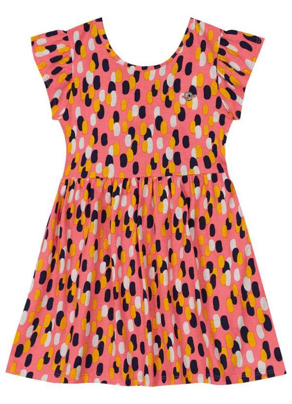 Brandili - Vestido Infantil Menina em Malha Rosa 3