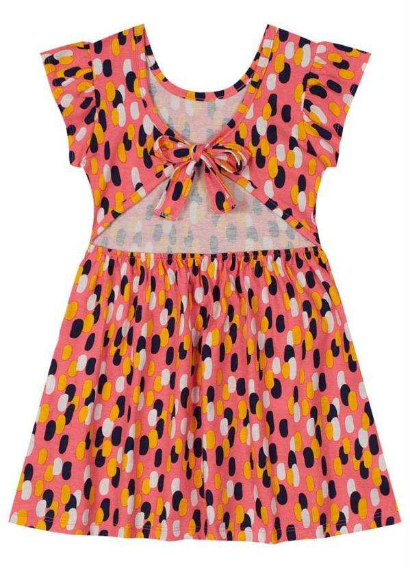 Brandili - Vestido Infantil Menina em Malha Rosa 4