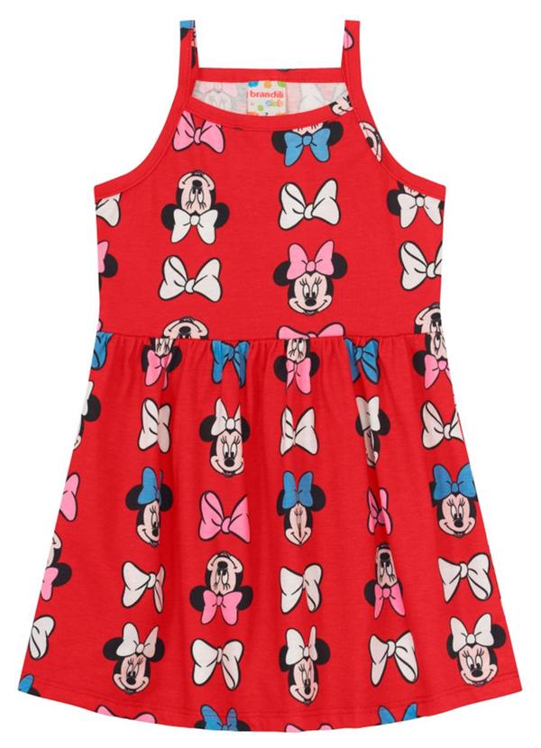 Brandili - Vestido Infantil Menina em Malha Vermelho