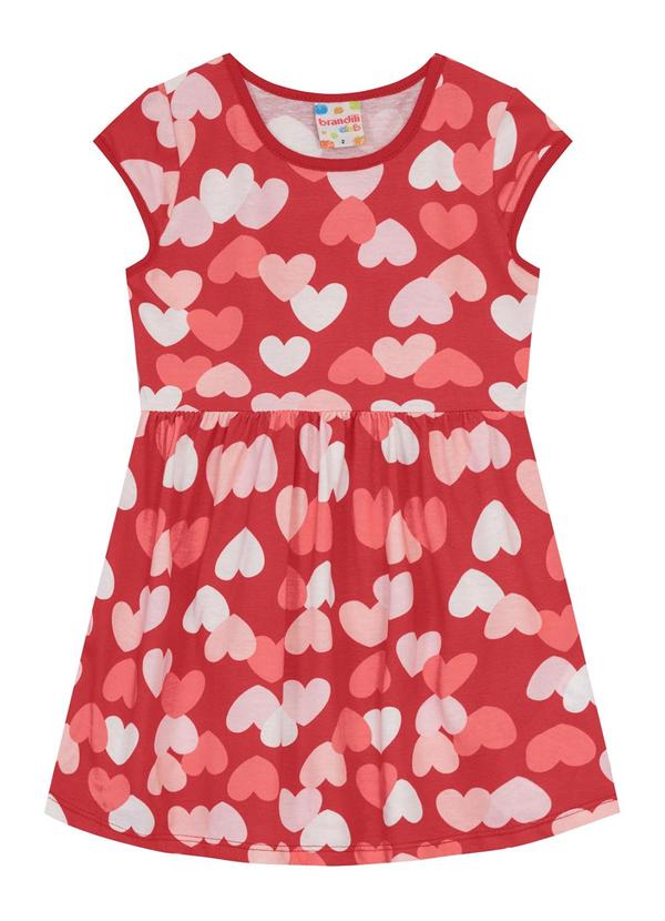 Brandili - Vestido Infantil Menina em Malha Vermelho 2